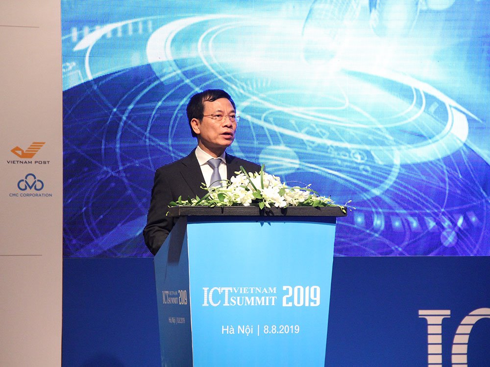 Bộ Trưởng Nguyễn Mạnh Hùng phát biểu tại Hội nghị ICT Summit 2019